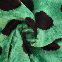 Handmade Velvet Lumbar Pillow In Green And Black Polka Dot Design - High-Quality 16x24 Inch Decorative Accent With Premium Down Feather Insert