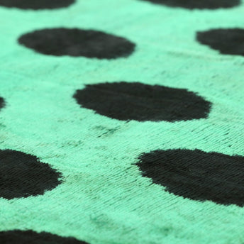 Handmade Velvet Lumbar Pillow In Green And Black Polka Dot Design - High-Quality 16x24 Inch Decorative Accent With Premium Down Feather Insert