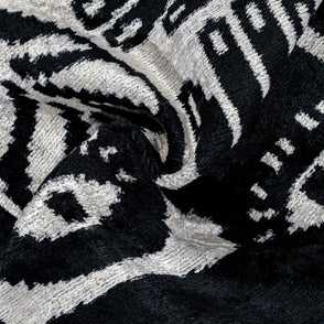 Handmade Velvet Throw Pillow With Black And White Abstract Eye Design - High-Quality 20x20 Inch Decorative Accent With Premium Down Feather Insert