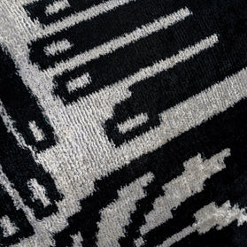 Handmade Velvet Throw Pillow With Black And White Abstract Eye Design - High-Quality 20x20 Inch Decorative Accent With Premium Down Feather Insert