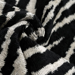Handmade Velvet Throw Pillow With Black And White Zebra Print Design - High-Quality 20x20 Inch Decorative Accent With Premium Down Feather Insert