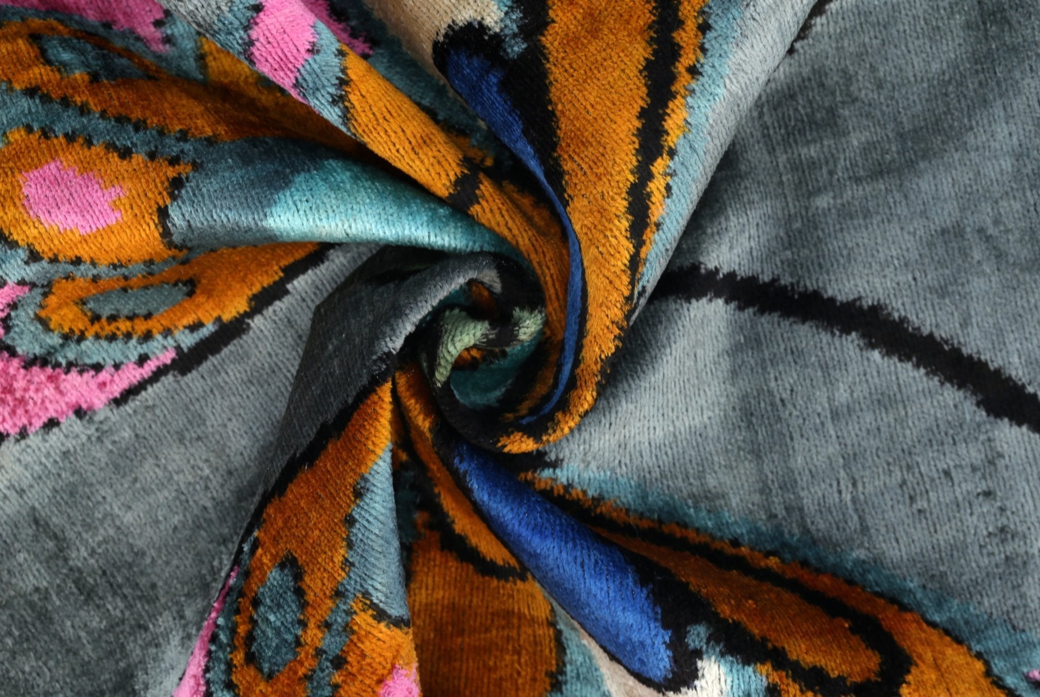 Handmade Velvet Throw Pillow With Colorful Butterfly Design - High-Quality 20x20 Inch Decorative Accent With Premium Down Feather Insert