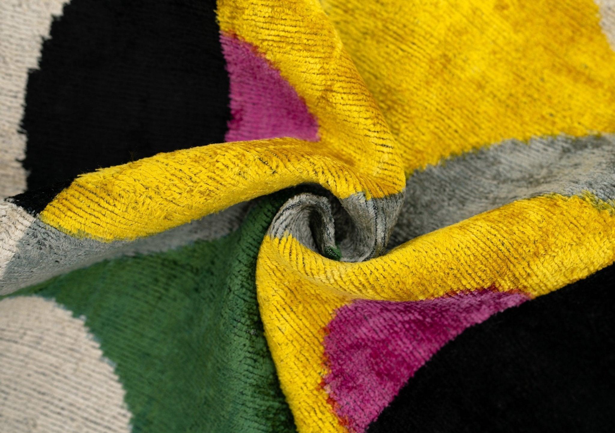 Handmade Velvet Throw Pillow With Modern Abstract Design - High-Quality 20x20 Inch Decorative Accent With Premium Down Feather Insert