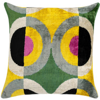 Handmade Velvet Throw Pillow With Modern Abstract Design - High-Quality 20x20 Inch Decorative Accent With Premium Down Feather Insert