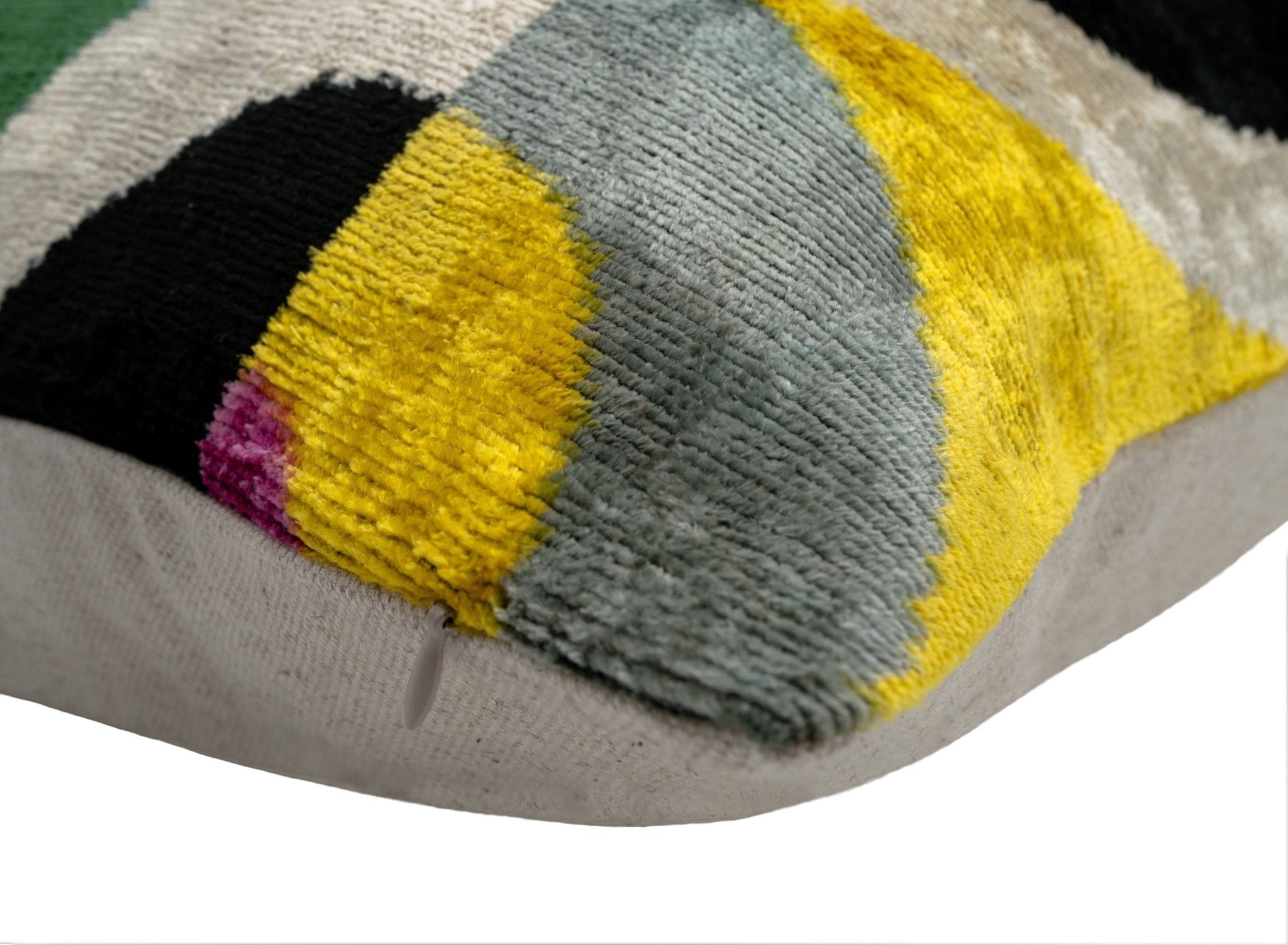 Handmade Velvet Throw Pillow With Modern Abstract Design - High-Quality 20x20 Inch Decorative Accent With Premium Down Feather Insert