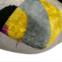 Handmade Velvet Throw Pillow With Modern Abstract Design - High-Quality 20x20 Inch Decorative Accent With Premium Down Feather Insert