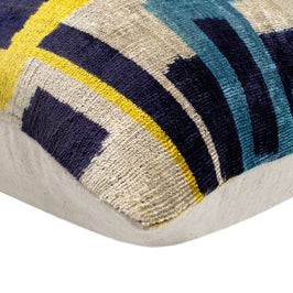 Handmade Velvet Throw Pillow With Modern Geometric Design - High-Quality 20x20 Inch Decorative Accent With Premium Down Feather Insert
