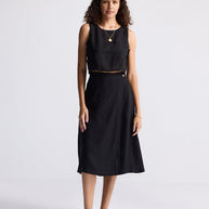 Reistor Boxy Crop Top in Black