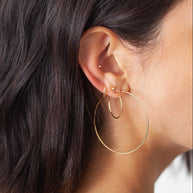 Zoe Lev 14k Gold Large Thread Hoop Earrings