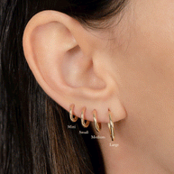 Zoe Lev 14K Gold Small Huggie Earrings