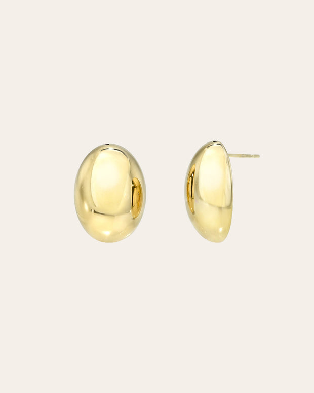 Zoe Lev 14K Gold Half Dome Stud Earrings