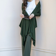KiraGrace HIGH WAIST WIDE LEG PANT: FOREST NIGHT