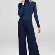 KIRAGRACE COZY BOHO YOGA PANT: NAVY