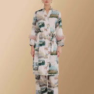 Ulivary Landscape Pajama Set 3pcs Feather