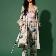 Ulivary Landscape Pajama Set 3pcs Feather
