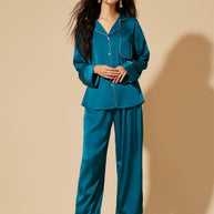 Ulivary Lapel Pajama Set 3 Pcs
