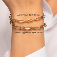 Zoe Lev 14k Gold Extra Large Open Link Chain Bracelet