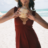 Gianine MARLO BURGUNDY Dress