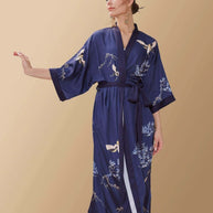 Ulivary Mountain Crane Kimono Robe