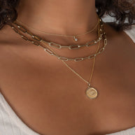 Zoe Lev 14k Gold Large Paper Clip Chain Necklace