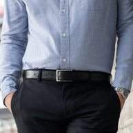 Amberjack Leather Belt (Obsidian)