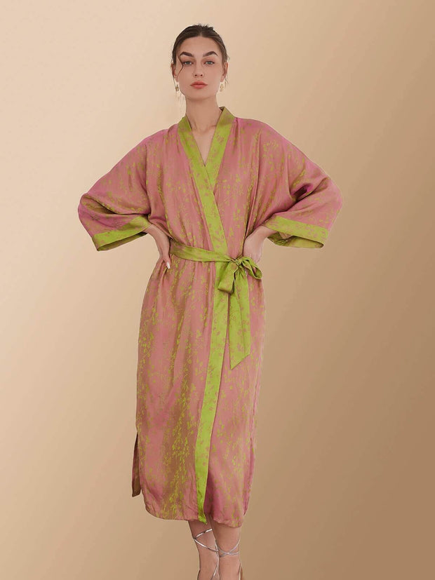 Ulivary Oriental Reversible Kimono Robe