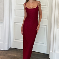 Gianine PAMPELONE  BURGUNDY JACQUARD Dress