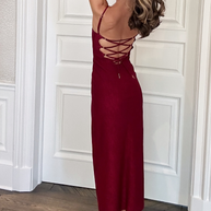 Gianine PAMPELONE  BURGUNDY JACQUARD Dress