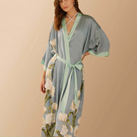 Ulivary Peony Floral Kimono Robe