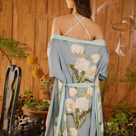 Ulivary Peony Floral Kimono Robe