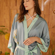 Ulivary Peony Floral Kimono Robe