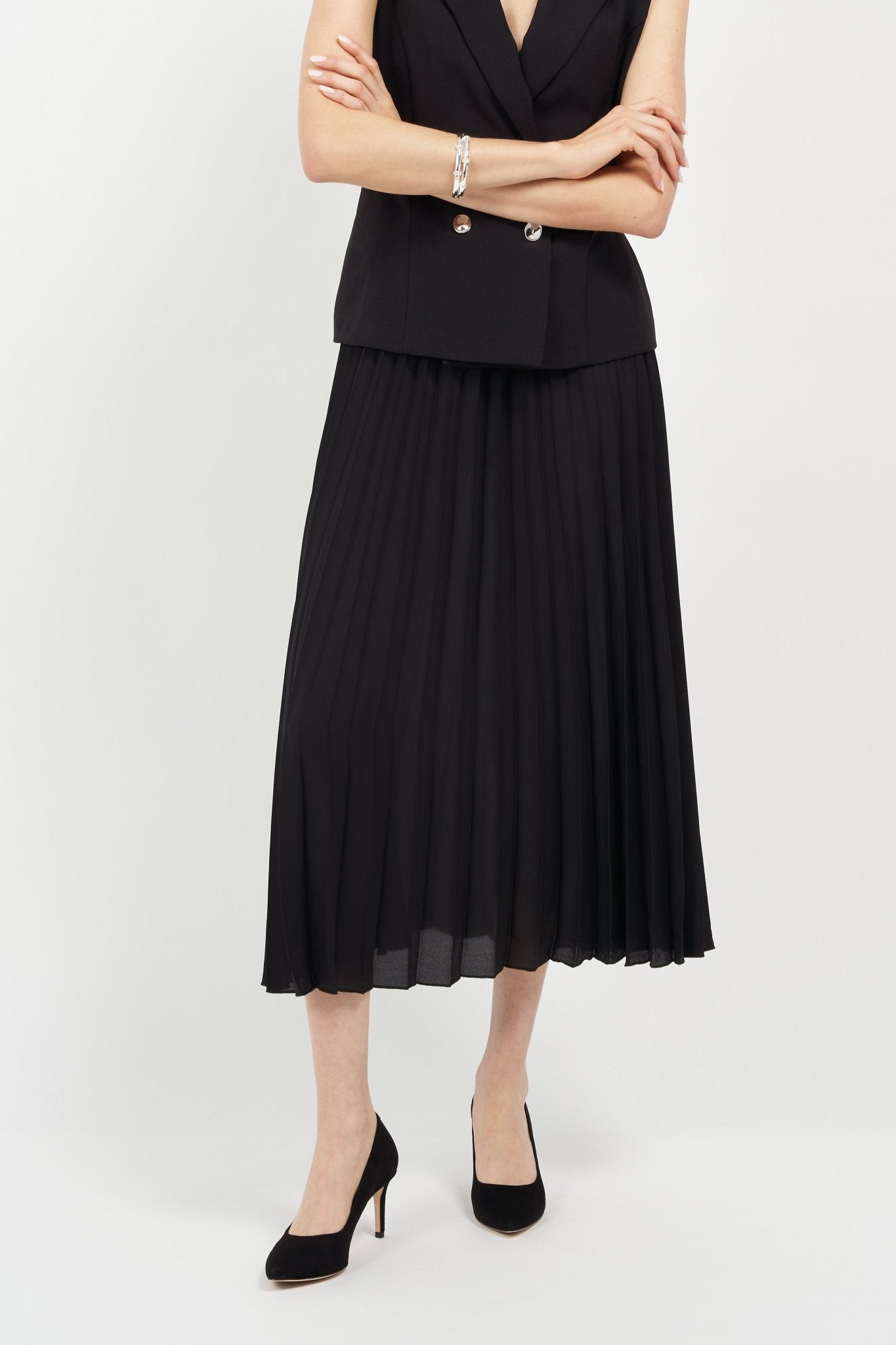 Joan Oloff Deborah Black Kid Suede