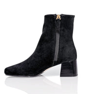 Joan Oloff Arina Bootie Black Kid Suede