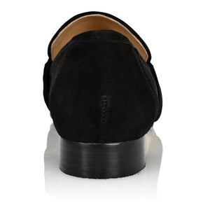 Joan Oloff Adonis Black Nubuck Leather Loafer