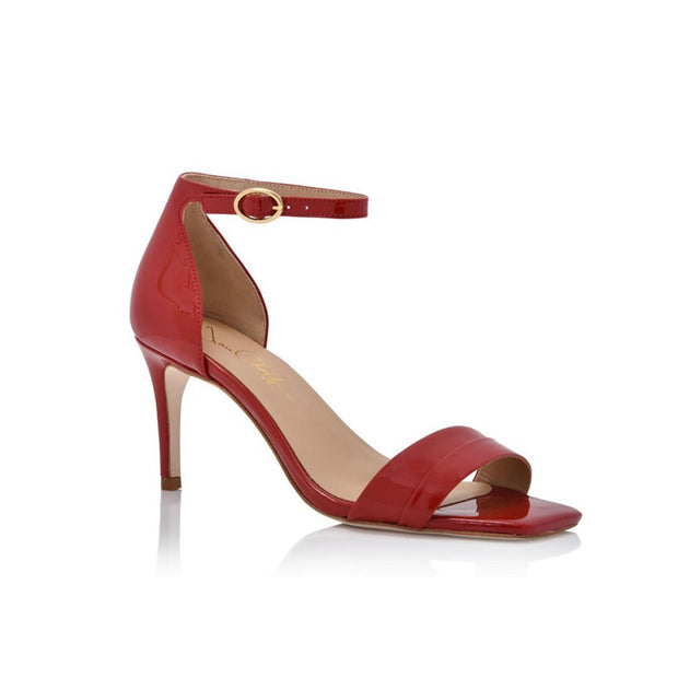 Joan Oloff Simone Red Hot Soft Patent Sandals
