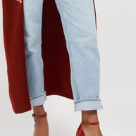 Joan Oloff Simone Red Hot Soft Patent Sandals