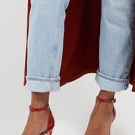 Joan Oloff Simone Red Hot Soft Patent Sandals