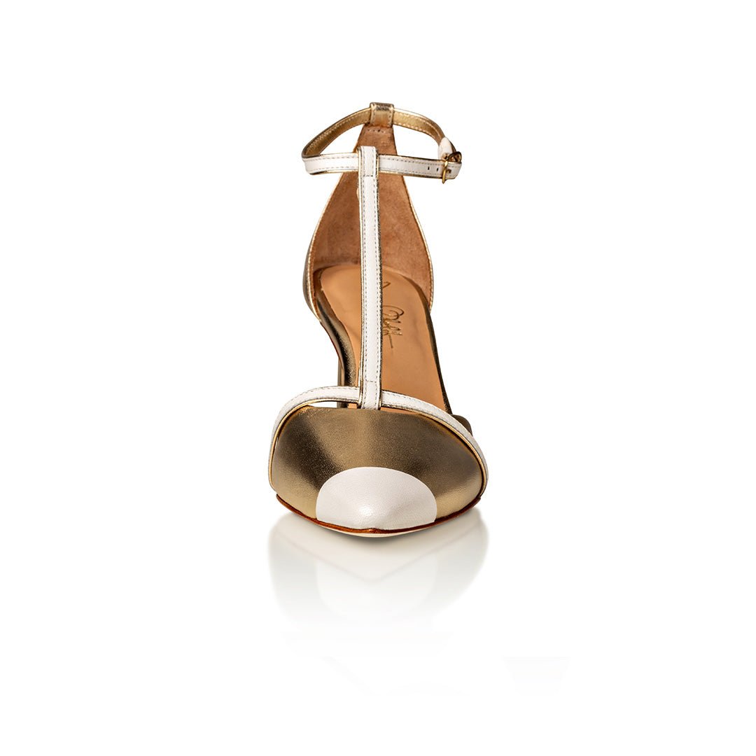 Joan Oloff Desiree Gold / Off White Nappa