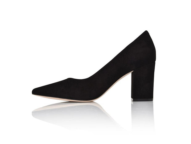 Joan Oloff Riley Black Kid Suede