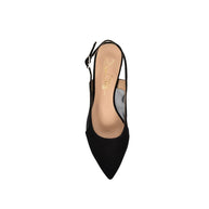 Joan Oloff Dance Black Kid Suede/Black Mesh