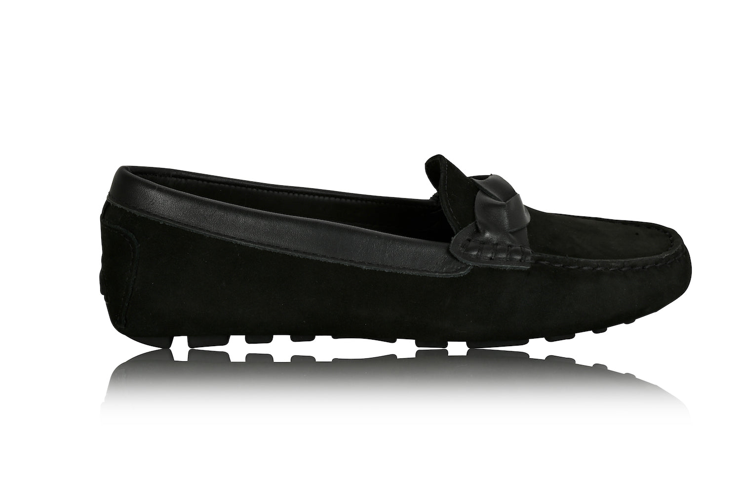Joan Oloff Piper Black Nubuck/Black Leather