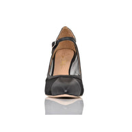 Joan Oloff Rebecca Black Lux Nappa Black Mesh