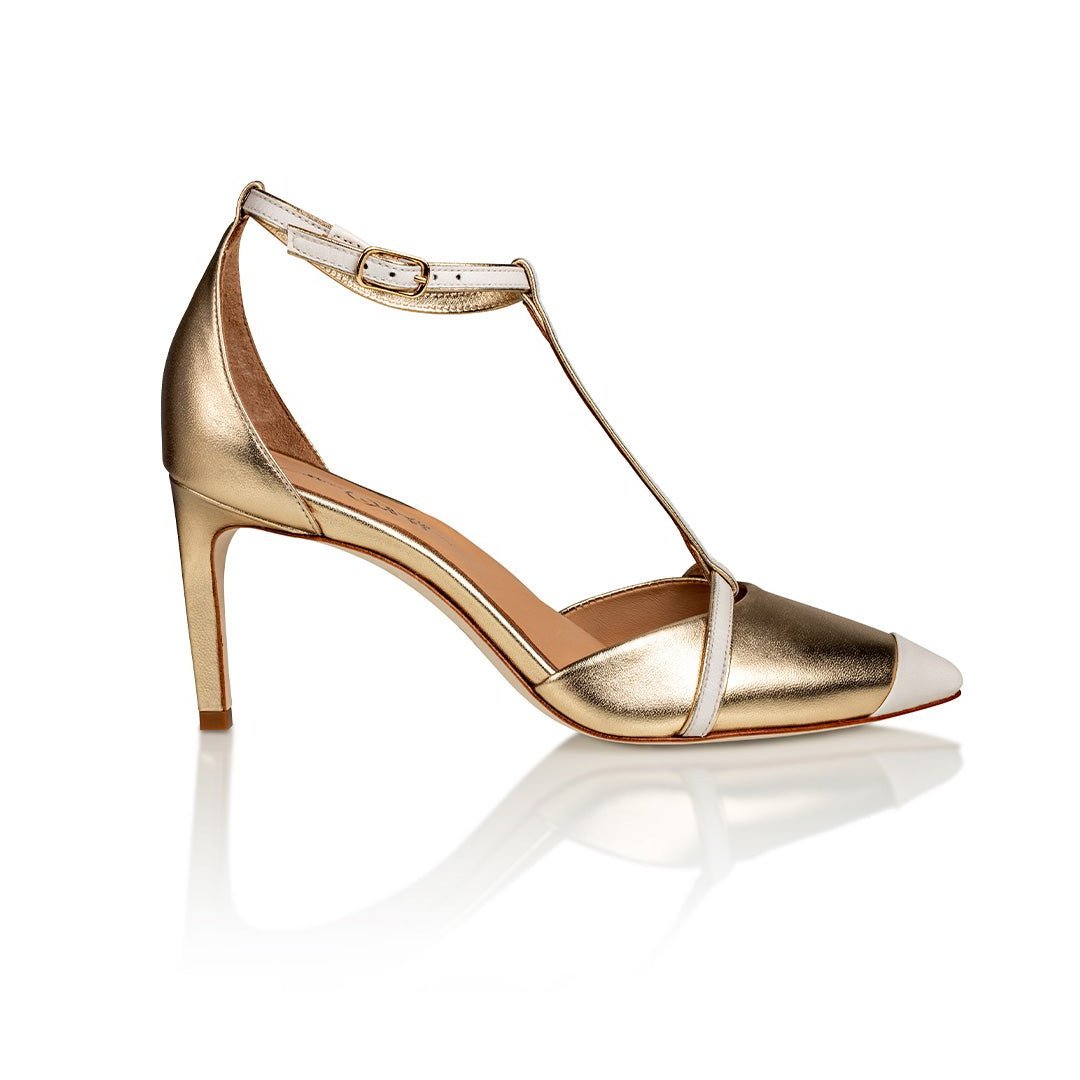 Joan Oloff Desiree Gold / Off White Nappa