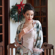 Ulivary Landscape Pajama Set 3pcs Feather