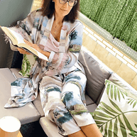 Ulivary Landscape Pajama Set 3pcs Feather