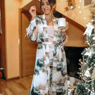 Ulivary Landscape Pajama Set 3pcs Feather