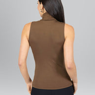 KiraGrace SLEEVELESS TURTLENECK: DARK KHAKI