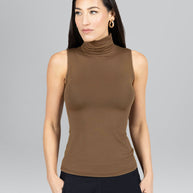 KiraGrace SLEEVELESS TURTLENECK: DARK KHAKI