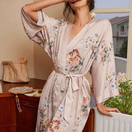 Ulivary Folding Fan Kimono Robe