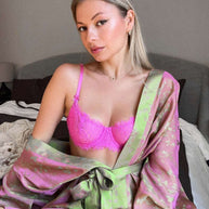 Ulivary Oriental Reversible Kimono Robe